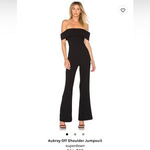 NWT- Superdown - Aubrey off the shoulder jumpsuit